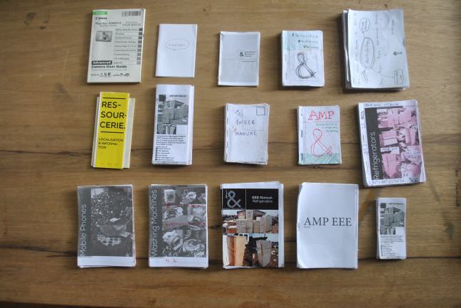 Image showing the various iterations of the AMP manual and some sources of inspiration