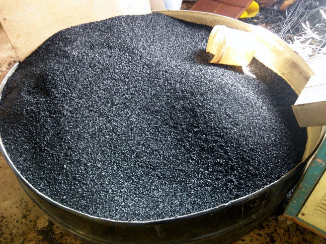 Pellet made by extrusion process