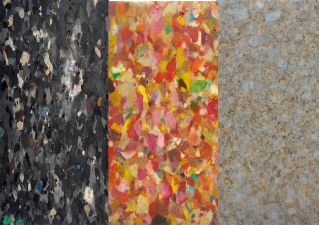 Plastic tiles made by using the mini-kiln