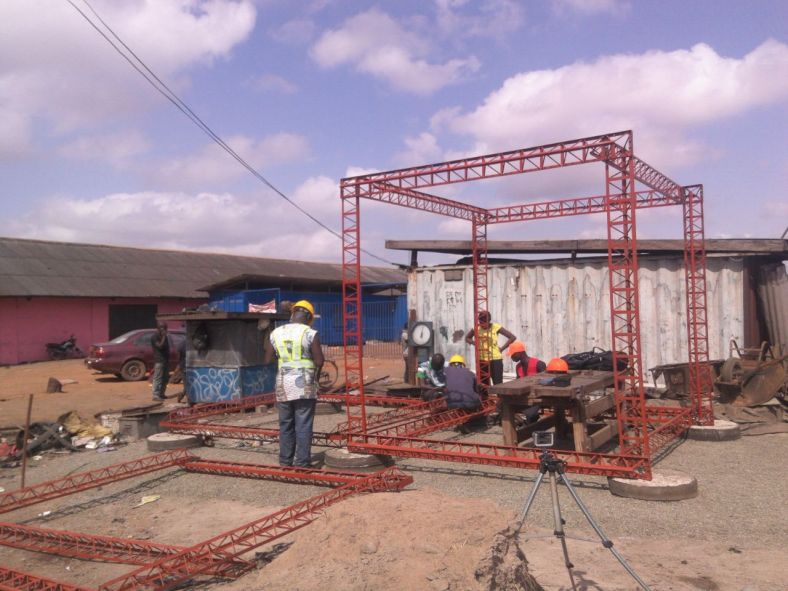 octet truss 1-module assembled in site