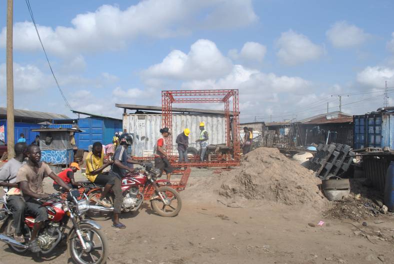 spacecraft under construction